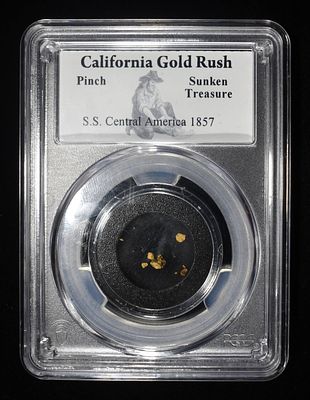 CALIFORNIA GOLD RUSH PINCH SUNKEN TREASURE. BID WITH SILVER CITY AUCTIONS ESTIMATE $100 - $150.