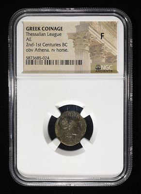 2ND-1ST CENTURIES BC NGC F. THESSALIAN LEAGUE, AE ESTIMATE $100 - $150.