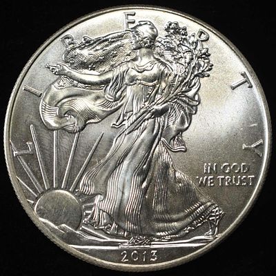2013 AMERICAN SILVER EAGLE. BID WITH SILVER CITY AUCTIONS ESTIMATE $110 - $160.