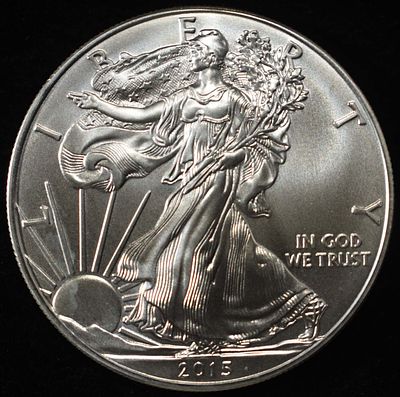 2015 AMERICAN SILVER EAGLE. TOP RATED AUCTION HOUSE ESTIMATE $130 - $180.