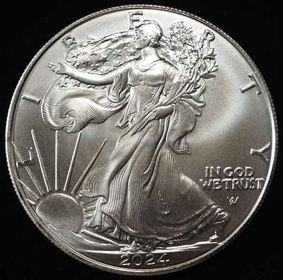 2024 AMERICAN SILVER EAGLE. TOP RATED AUCTION HOUSE ESTIMATE $110 - $160.