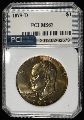 1978-D EISENHOWER DOLLAR PCI SUPERB GEM BU. TOP RATED AUCTION HOUSE ESTIMATE $120 - $170.