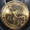 2007 $1 GEORGE WASHINGTON PCGS MINT ERROR MS65. TOP RATED AUCTION HOUSE ESTIMATE $60 - $80.Image - 1