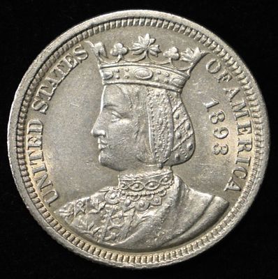 1893 ISABELLA COMMEM QUARTER BU. CHECK OUT OUR UPCOMING AUCTIONS ESTIMATE $450 - $550.
