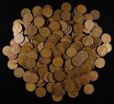 200 "S" MINT WHEAT CENTS. LEADERS IN ON-LINE AUCTIONS ESTIMATE $100 - $120.