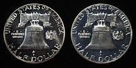 (2) 90% SILVER 1961 FRANKLIN HALF DOLLARS PROOF BU. BID WITH SILVER CITY AUCTIONS ESTIMATE $90 - Image - 1