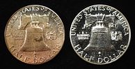 (2) 90% SILVER 1962 FRANKLIN HALF DOLLARS PROOF. LEADERS IN ON-LINE AUCTIONS ESTIMATE $90 - $130.Image - 1