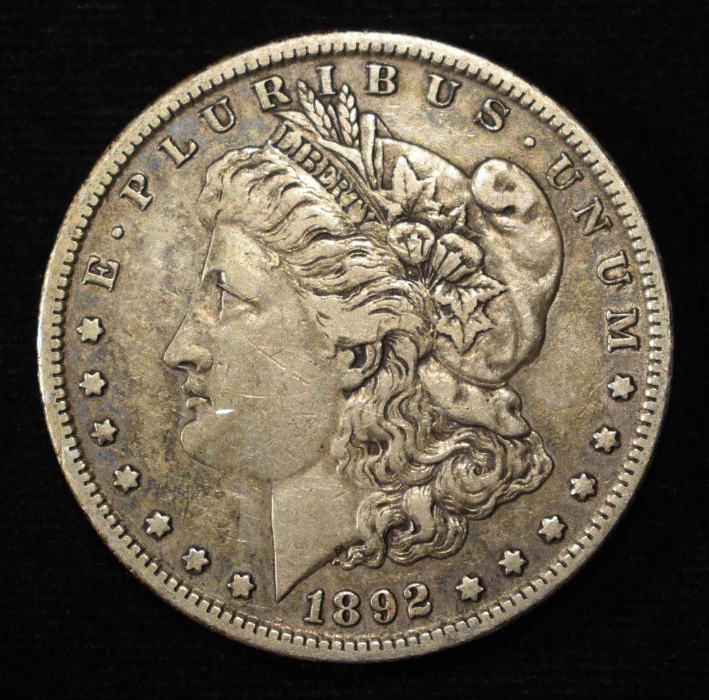 1892-S MORGAN DOLLAR XF. TOP RATED AUCTION HOUSE ESTIMATE $500 - $600.