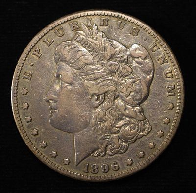 1896-S MORGAN DOLLAR XF. BID WITH SILVER CITY AUCTIONS ESTIMATE $500 - $600.