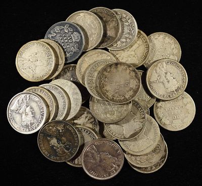 $3 STERLING SILVER CANADIAN DIMES. LEADERS IN ON-LINE AUCTIONS ESTIMATE $200 - $250.