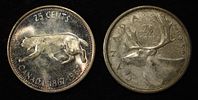 $5 80% SILVER CANADIAN QUARTERS. WEEKLY COIN & CURRENCY AUCTIONS ESTIMATE $260 - $310.Image - 2