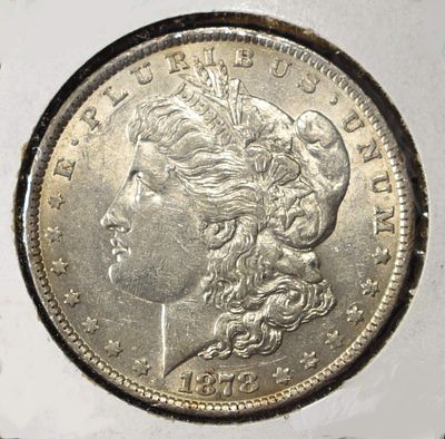 1878 7TF R79 MORGAN DOLLAR AU/UNC. LEADERS IN ON-LINE AUCTIONS ESTIMATE $150 - $200.