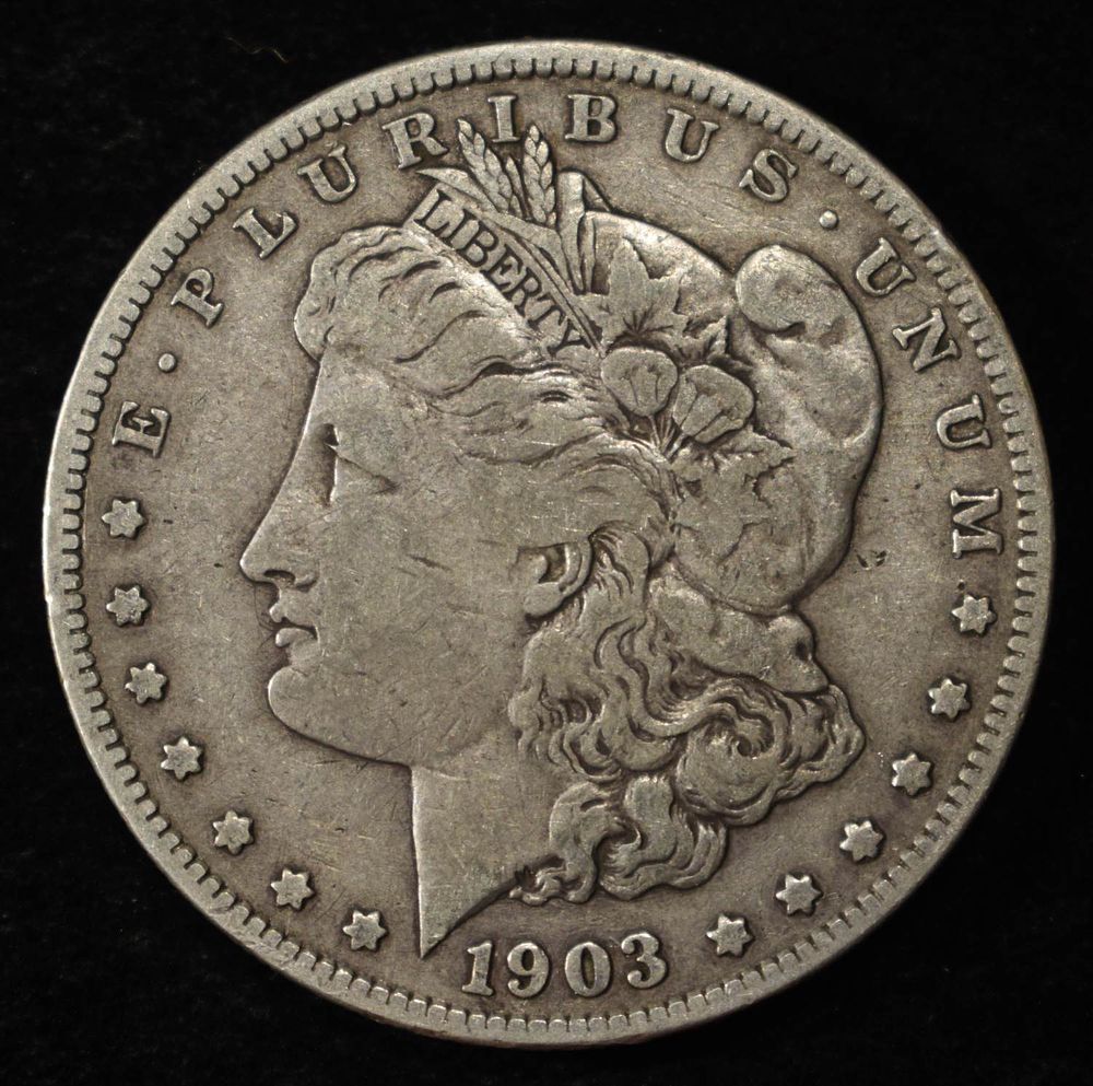 1903-S MORGAN DOLLAR. LEADERS IN ON-LINE AUCTIONS ESTIMATE $100 - $150.