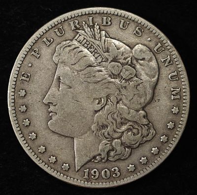 1903-S MORGAN DOLLAR. LEADERS IN ON-LINE AUCTIONS ESTIMATE $100 - $150.