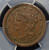 1853 BRAIDED HAIR HALF CENT PCGS XF40. LEADERS IN ON-LINE AUCTIONS ESTIMATE $220 - $270.Image - 2