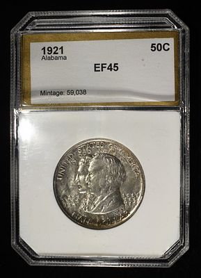 1921 ALABAMA COMMEM HALF ICG XF/AU. WEEKLY COIN & CURRENCY AUCTIONS ESTIMATE $130 - $150.