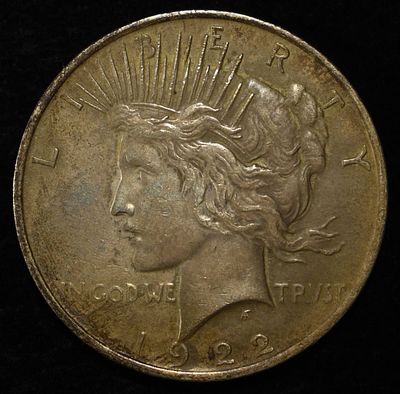 1922 PEACE DOLLAR. TOP RATED AUCTION HOUSE