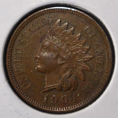 1904 INDIAN CENT CH UNC. LEADERS IN ON-LINE AUCTIONS ESTIMATE $90 - $130.