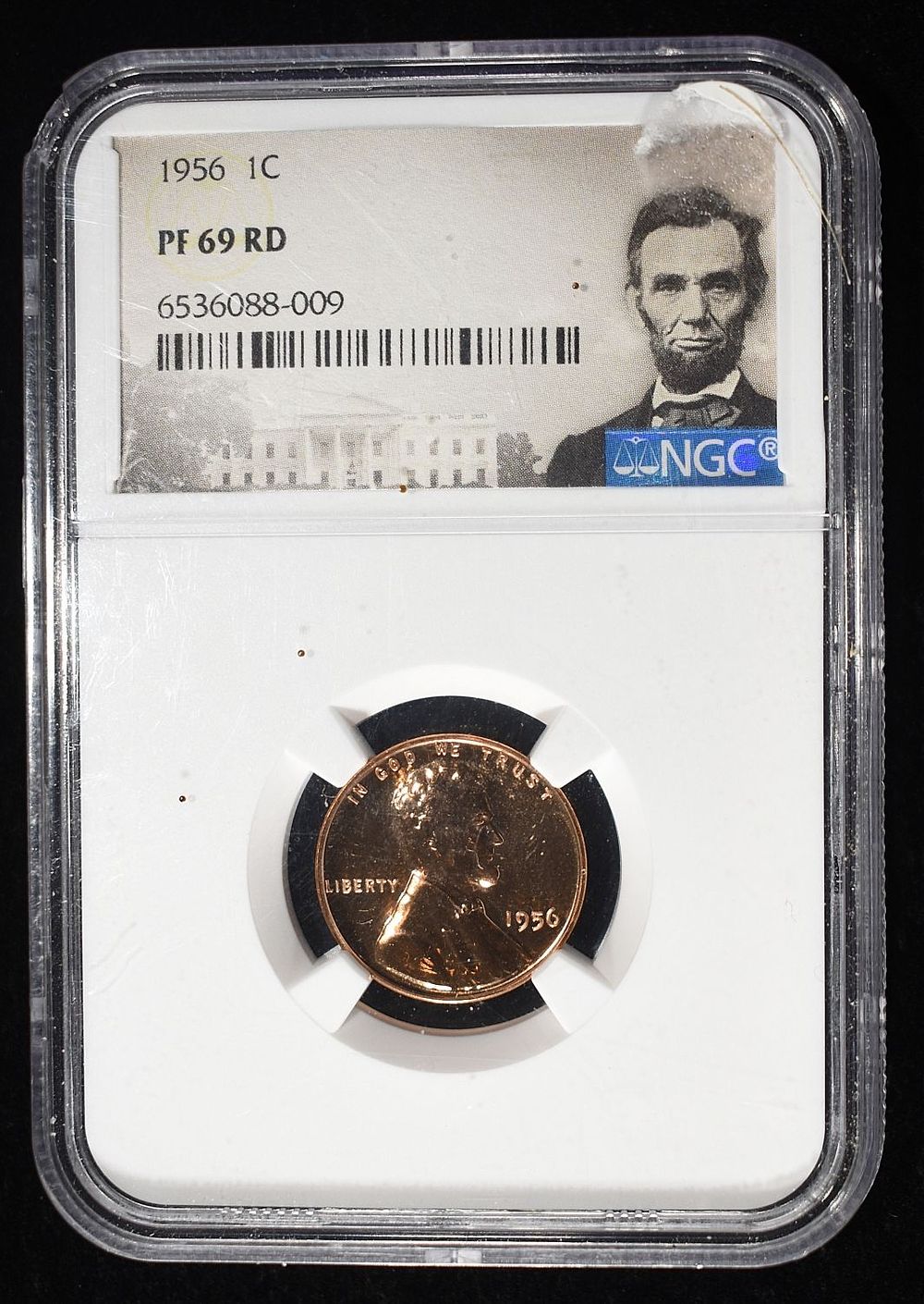 1956 WHEAT CENT NGC PF69RD. LEADERS IN ON-LINE AUCTIONS ESTIMATE $450 - $500.