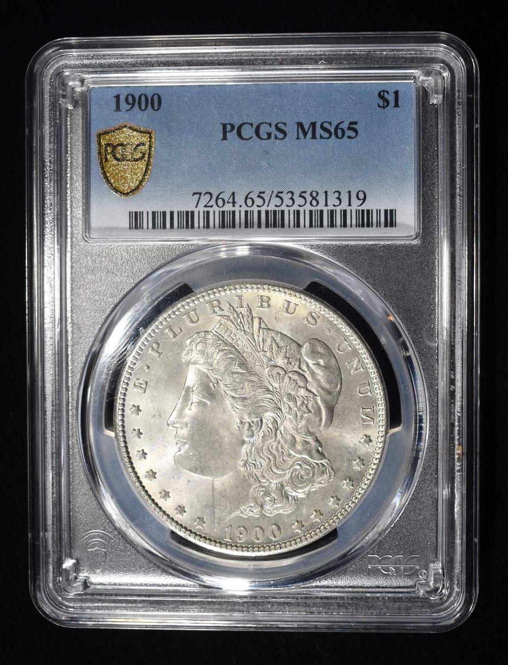 1900 MORGAN DOLLAR PCGS MS65. TOP RATED AUCTION HOUSE ESTIMATE $260 - $310.
