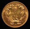 1874 $3 PRINCESS GOLD VERY CHOICE BU. LEADERS IN ON-LINE AUCTIONS ESTIMATE $4000 - $4500.Image - 1
