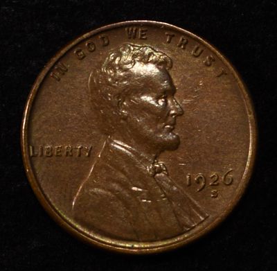 1926-S LINCOLN CENT CH/GEM BU. TOP RATED AUCTION HOUSE ESTIMATE $600 - $700.