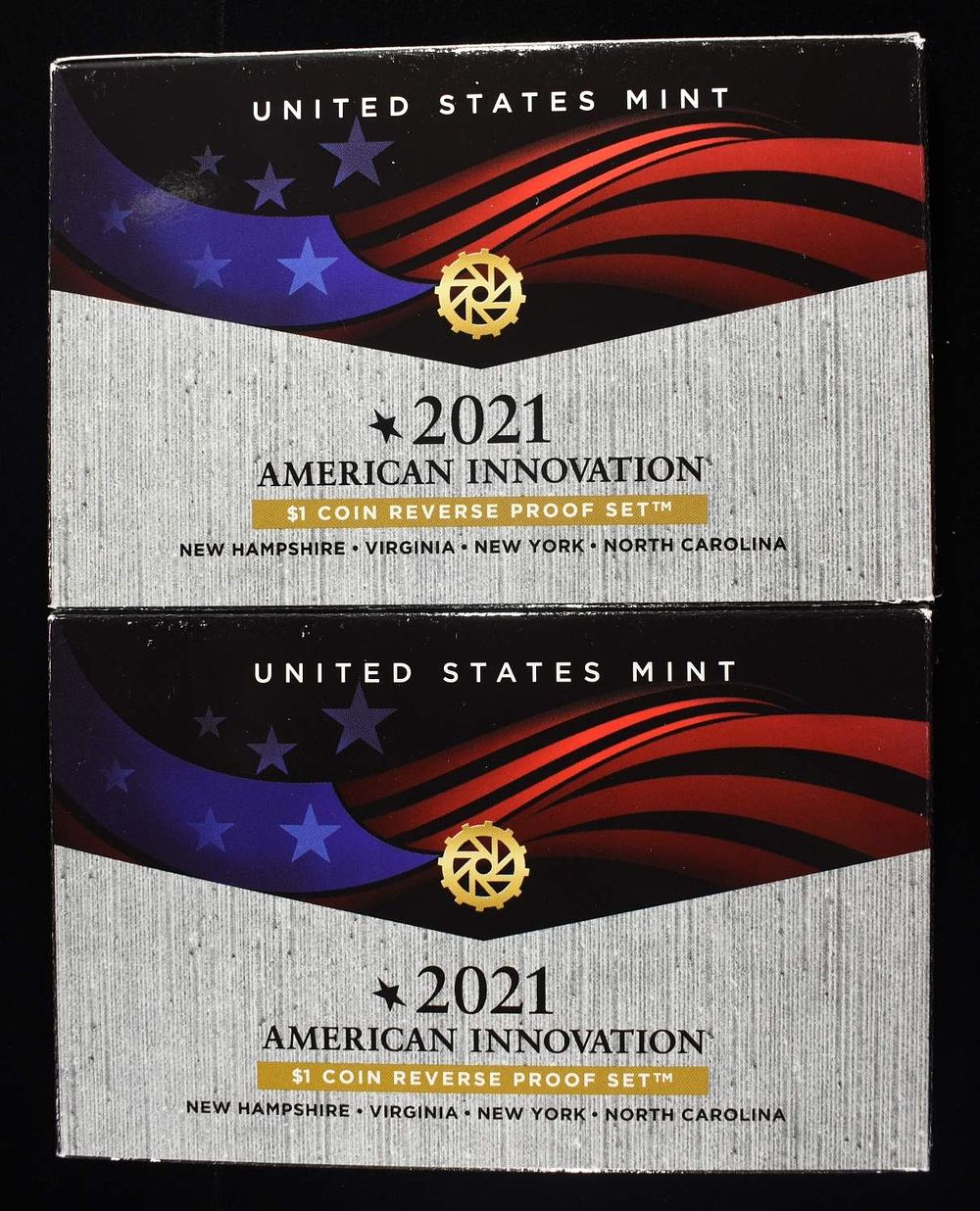 (2) 2021 AMERICAN INNOVATION $1 REV PR SET. CHECK OUT OUR UPCOMING AUCTIONS ESTIMATE $80 - $120.