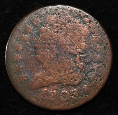 1809 CLASSIC HEAD HALF CENT AG. BID WITH SILVER CITY AUCTIONS ESTIMATE $80 - $120.