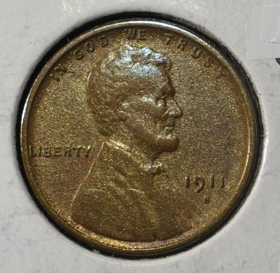 1911-S WHEAT CENT XF. WEEKLY COIN & CURRENCY AUCTIONS ESTIMATE $75 - $100.