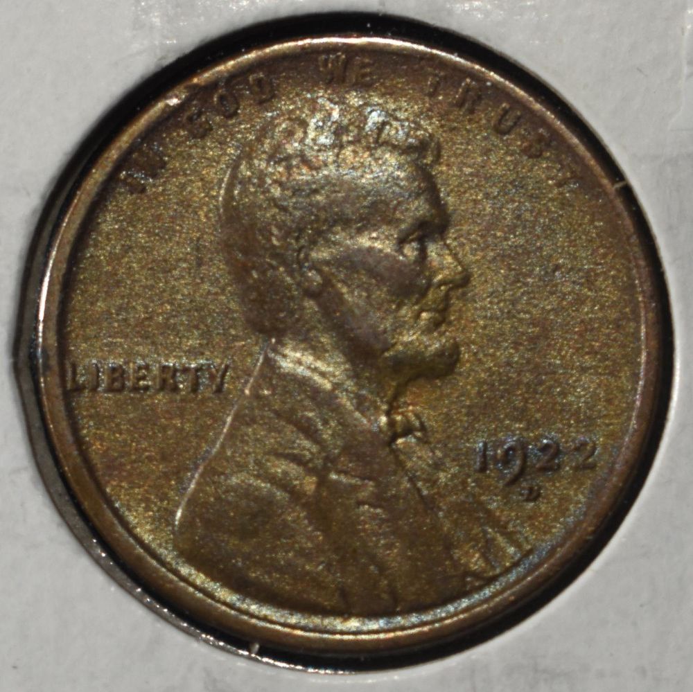 1922-D WHEAT CENT AU. TOP RATED AUCTION HOUSE ESTIMATE $75 - $100.