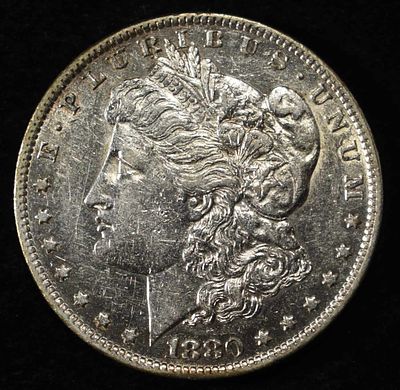 1880-O MORGAN DOLLAR CH AU. TOP RATED AUCTION HOUSE ESTIMATE $100 - $130.