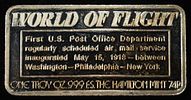 WORLD OF FLIGHT 1 OZ .999 SILVER BAR. TOP RATED AUCTION HOUSE ESTIMATE $100 - $150.Image - 1