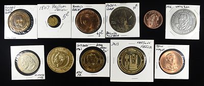 MEDALS COLLECTORS LOT. INCLUDING (1) JOHN WAYNE MEDAL, (1) WALLY BYAM MEDAL, (1) JOHN HANCOCK 