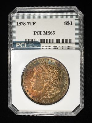 1878 7TF MORGAN DOLLAR PCI GEM BU. TOP RATED AUCTION HOUSE ESTIMATE $330 - $380.