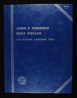 KENNEDY HALF DOLLARS COLLECTION WHITMAN. INCLUDING (2) 90% SILVER, (5) 40% SILVER & (29) NON 