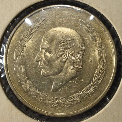1952 FIVE PESOS 72% SILVER. BID WITH SILVER CITY AUCTIONS ESTIMATE $75 - $100.