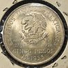 1953 FIVE PESOS 72% SILVER. LEADERS IN ON-LINE AUCTIONS ESTIMATE $75 - $100.Image - 1