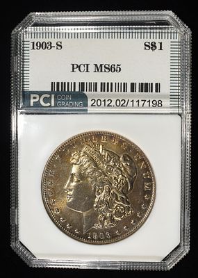 1903-S MORGAN DOLLAR PCI GEM BU. TOP RATED AUCTION HOUSE ESTIMATE $12000 - $13000.