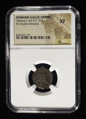 AD 271-274 TETRICUS I ROMANO-GALLIC EMPIRE NGC XF. CHECK OUT OUR UPCOMING AUCTIONS ESTIMATE $160 