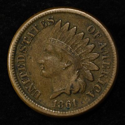 1861 INDIAN CENT XF. BID WITH SILVER CITY AUCTIONS ESTIMATE $100 - $130.