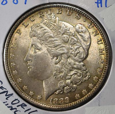 1889 MORGAN DOLLAR GEM ORIG UNC. CHECK OUT OUR UPCOMING AUCTIONS ESTIMATE $280 - $330.