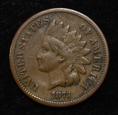 1873 INDIAN CENT VF. LEADERS IN ON-LINE AUCTIONS ESTIMATE $75 - $100.