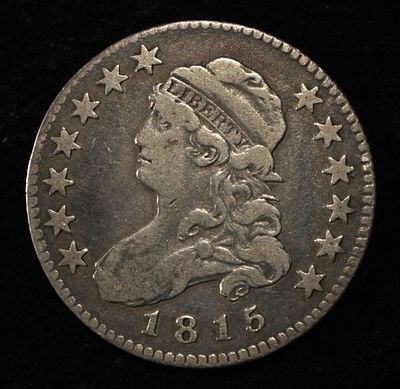 1815 BUST QUARTER VF. BID WITH SILVER CITY AUCTIONS ESTIMATE $800 - $900.