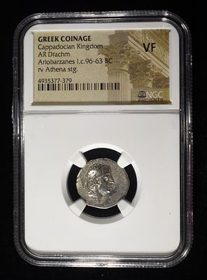 ARIOBARZANES I, c. 96-63 BC NGC VF. BID WITH SILVER CITY AUCTIONS ESTIMATE $240 - $290.