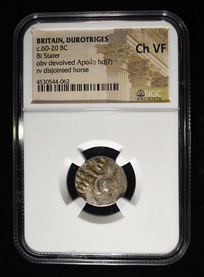 c.60-20 BC BI STATER, OBV DEVOLVED APOLLO NGC CHVF. LEADERS IN ON-LINE AUCTIONS ESTIMATE $250 - $300.
