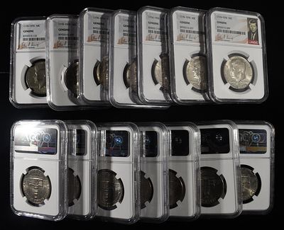 (14) 1776-1976 KENNEDY HALF DOLLAR NGC GENUINE. TOP RATED AUCTION HOUSE ESTIMATE $100 - $150.
