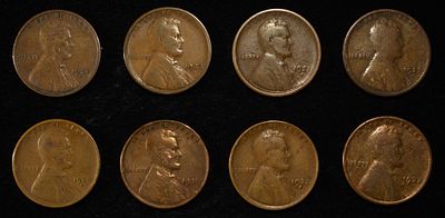 8 NICE EARLY SEMIKEY WHEAT CENTS. 21-S, 22-D, 24-S, 26-D, 26-S, 31-P, 32-D & 33-P ESTIMATE $60 - $80.
