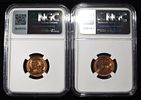 1955-D & 1957-D WHEAT CENTS NGC MS66 RD. BID WITH SILVER CITY AUCTIONS ESTIMATE $75 - $100.Image - 1