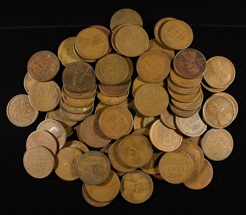 (74)D&S WHEAT CENTS FROM THE TEENS. TOP RATED AUCTION HOUSE ESTIMATE $140 - $160.