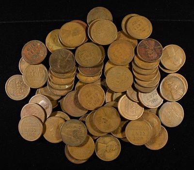(74)D&S WHEAT CENTS FROM THE TEENS. TOP RATED AUCTION HOUSE ESTIMATE $140 - $160.